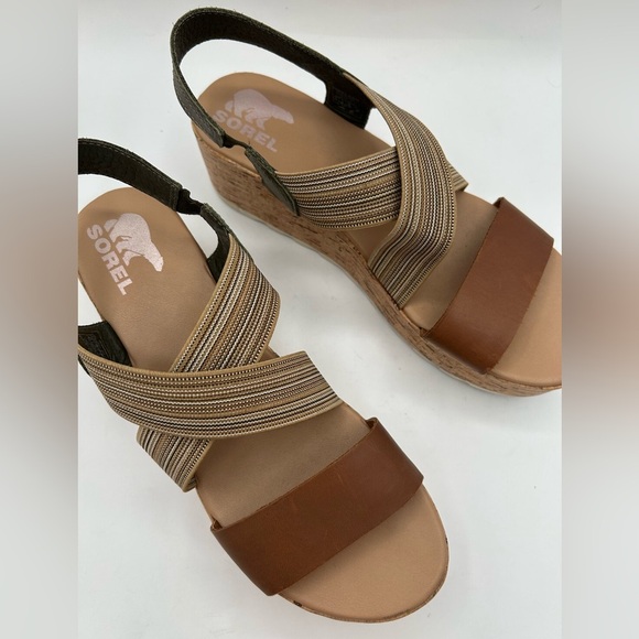 Sorel Cameron Platform Slingback Wedge Flatform Strappy Sandals Womens SIZE 10 - Picture 5 of 13